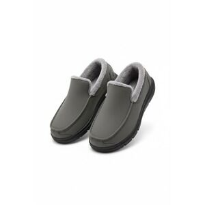 FitVille Arch & Heel Support Recovery Slippers Men's 13 Wide Gray  Shoes NWT
